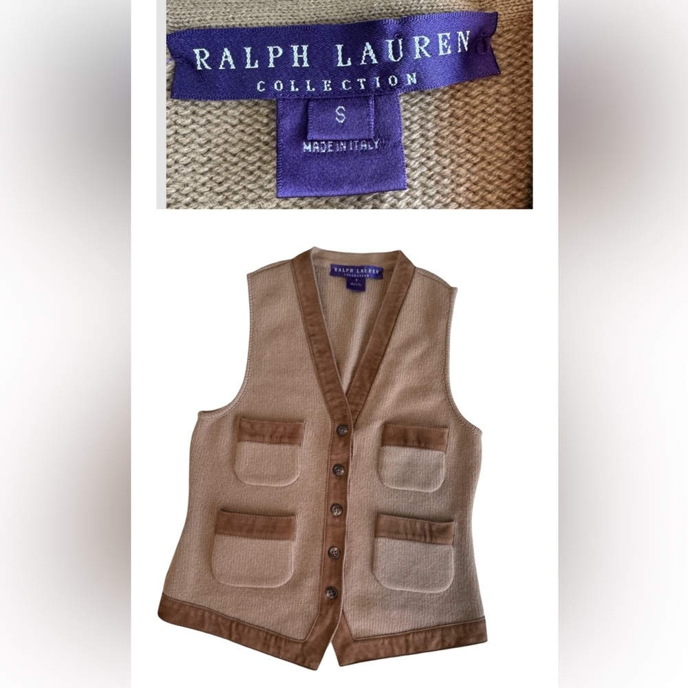 Ralph Lauren Purple Label-Cashmere Brown Suede old money, equestrian size small - Picture 4 of 17
